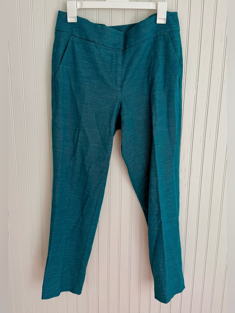 Ann Taylor Loft Julie Ankle Teal Dress Pants Size 6